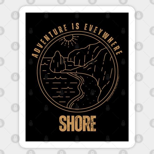 Adventure Is Everywhere - Shore Sticker by Timeless Chaos